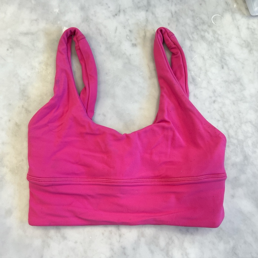 hot pink lululemon sports bra